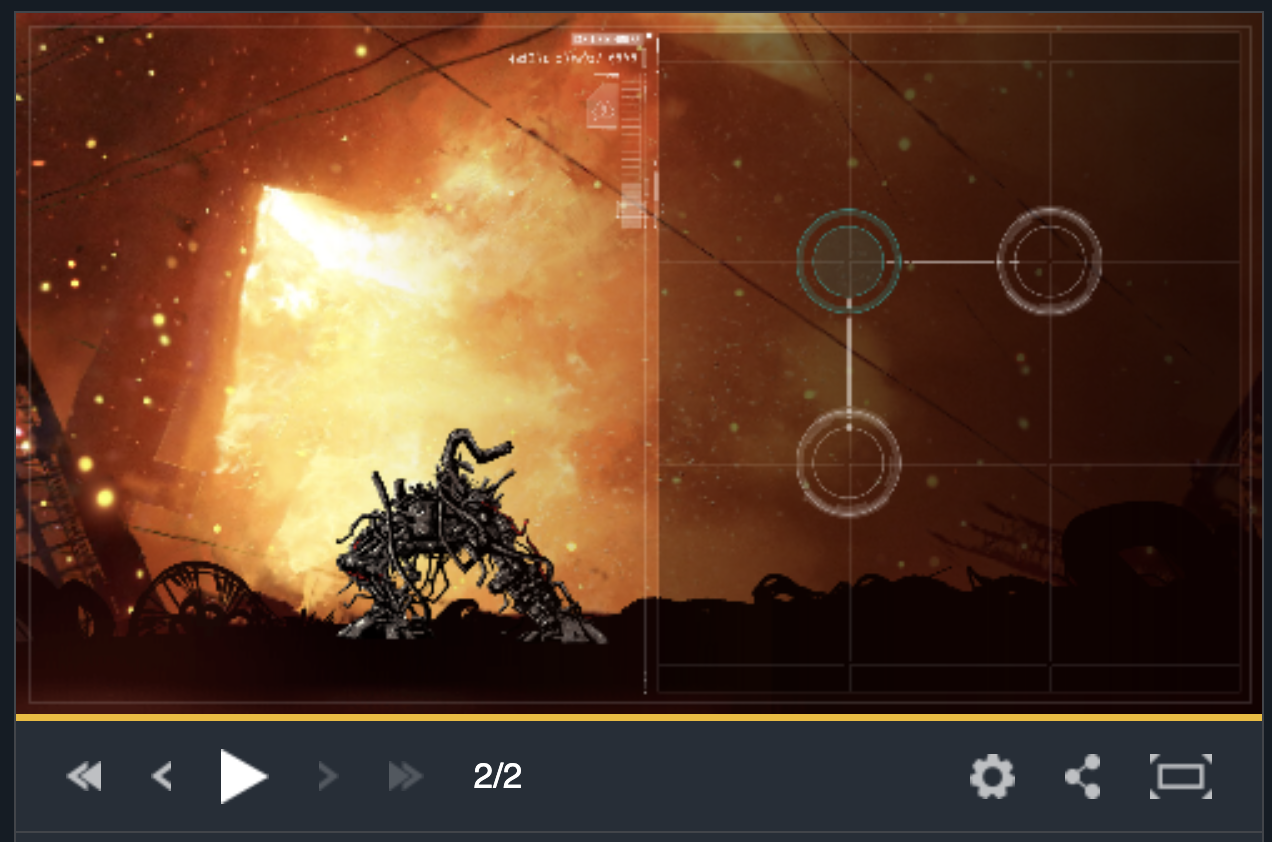 A screenshot of the game screen